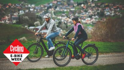 Two cyclists riding Bosch e-bikes