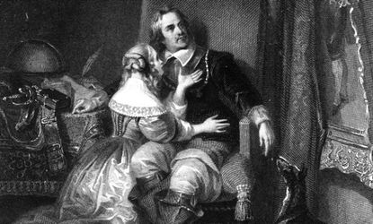 A portrait of Oliver Cromwell and his daughter