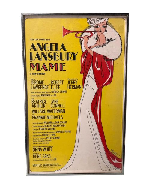 1977 Mame Angela Lansbury Musical Theater Broadway  Poster