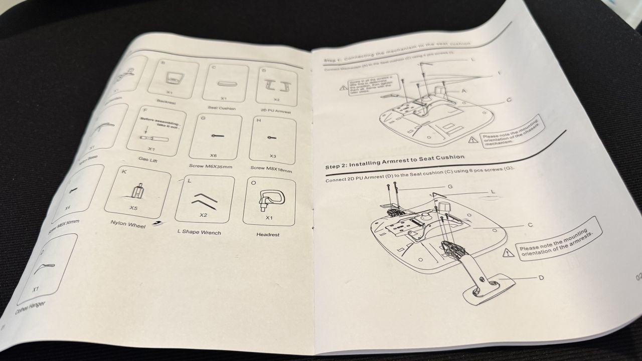 Flexispot OC3 office chair instructions (in black)