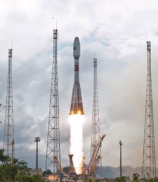 The second Arianespace Soyuz mission for O3b Networks launched four spacecraft on July 10, 2014, from French Guiana to complete the customer’s basic satellite network.