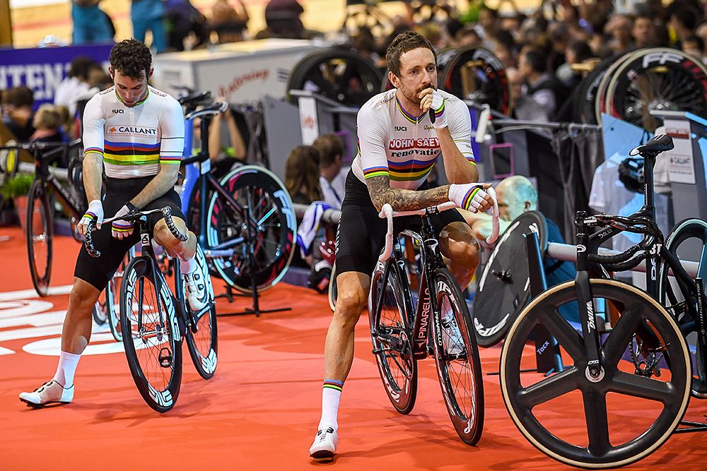 Mark Cavendish and Bradley Wiggins enjoy a bit of down time at the 2016 Gent Six Day