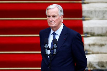 France's Prime Minister Michel Barnier at the Hotel Matignon in Paris