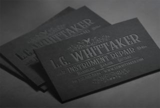 letterpress business cards: LG Whittaker