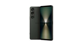 Sony Xperia 1 VI smartphone showing front and back camera array cut out on white