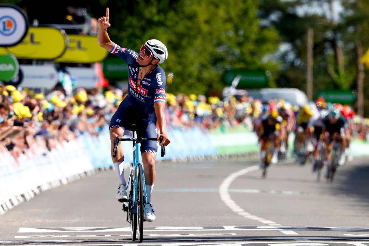 Tour de France 2021 - 108th Edition - 2nd stage Perros Guirec - Mur de Bretagne Guerledan 183,5 km - 27/06/2021 - Mathieu Van Der Poel (NED - Alpecin-Fenix) - photo Luca Bettini/BettiniPhoto&Acirc;&copy;2021