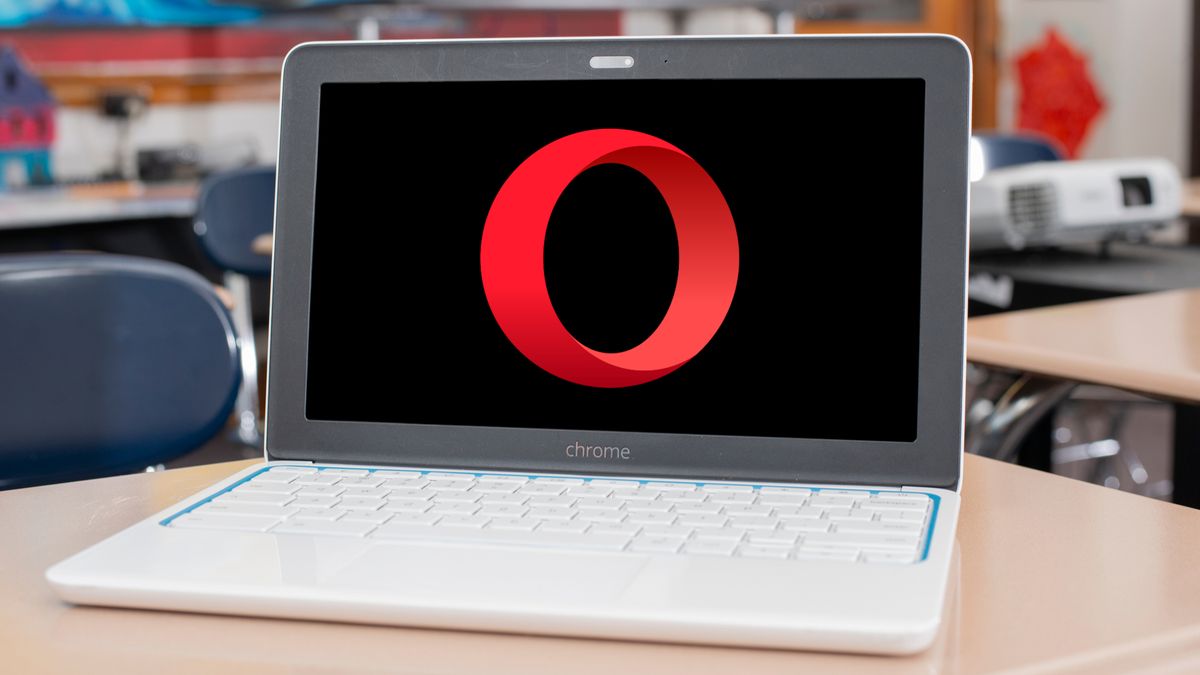 Opera browser logo on a Google Chromebook