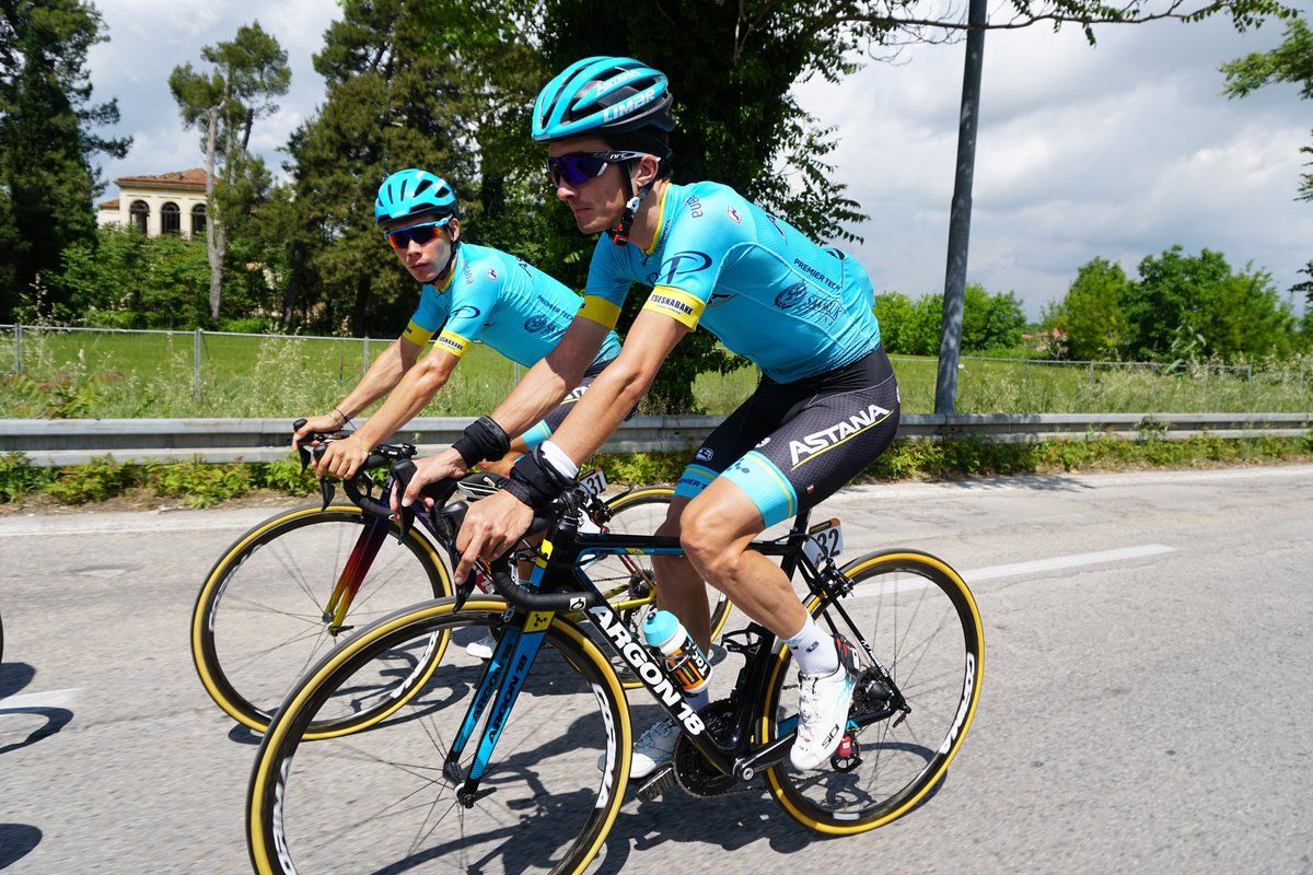 Miguel Angel Lopez with Pello Bilbao on Astana's ride