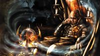 Jon Irenicus, the antagonist of BG2, pouting