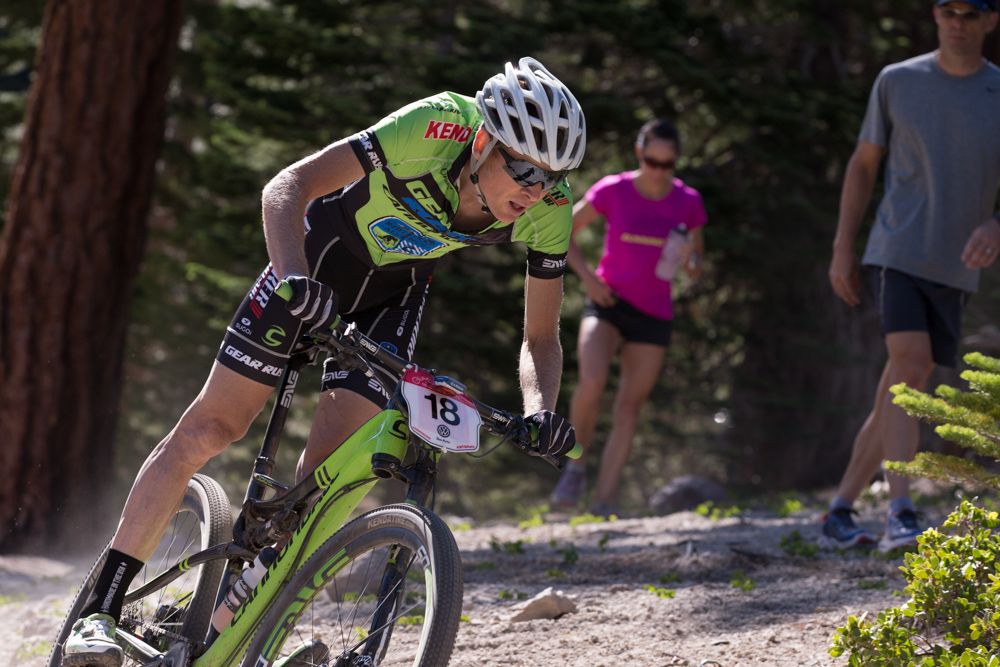 Alex Grant rode solo but consistently for the duration of the short track event, netting third place.