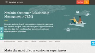 Website screenshot for NetSuite CRM