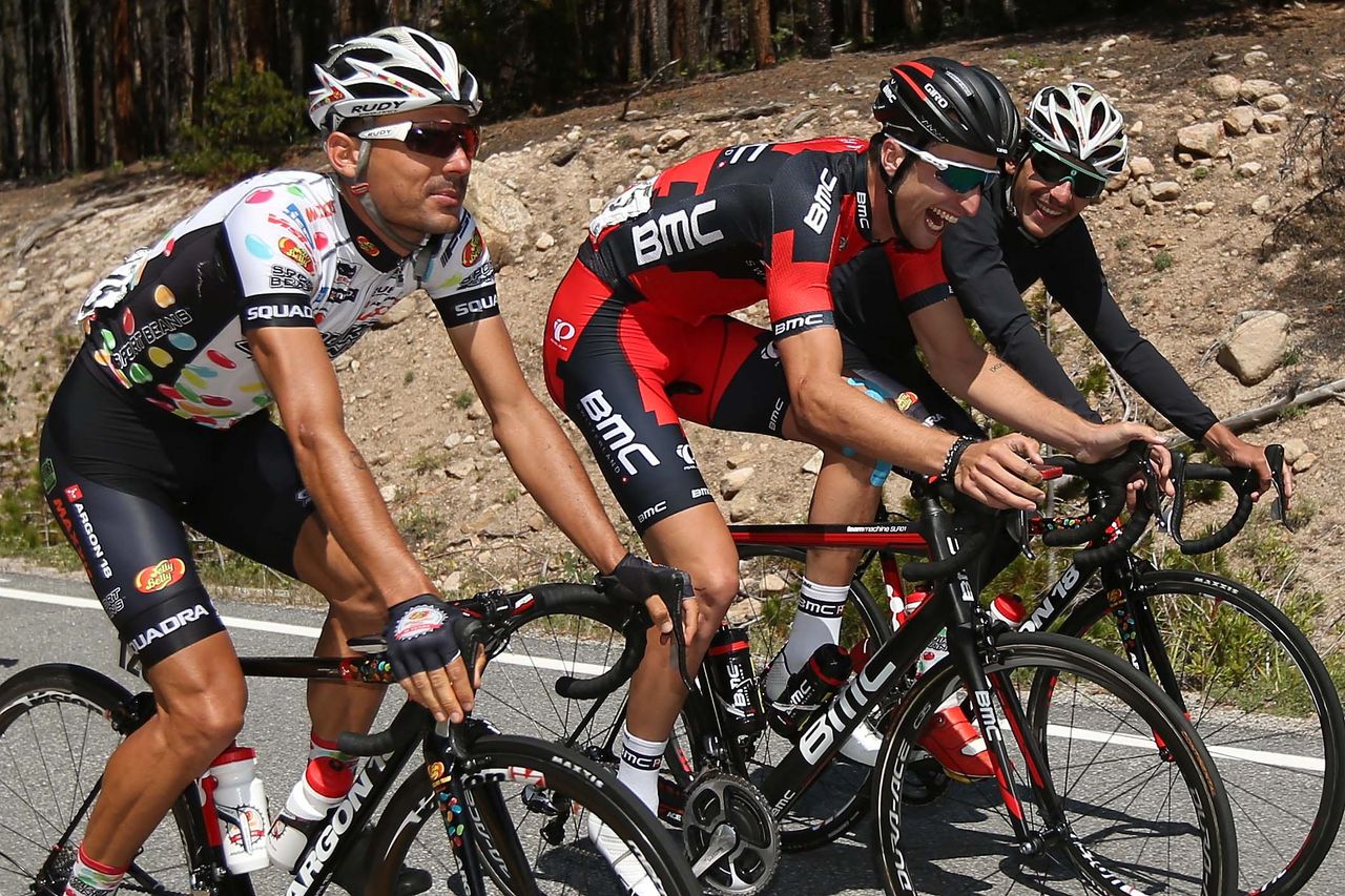 Phinney enjoys a quiet moment with friends