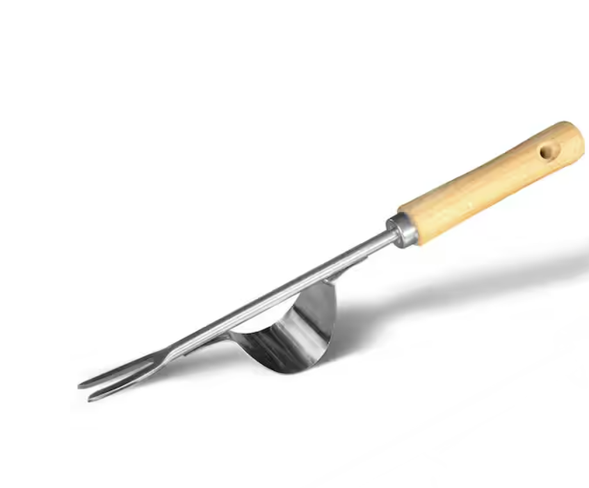 Weed puller with metal handle