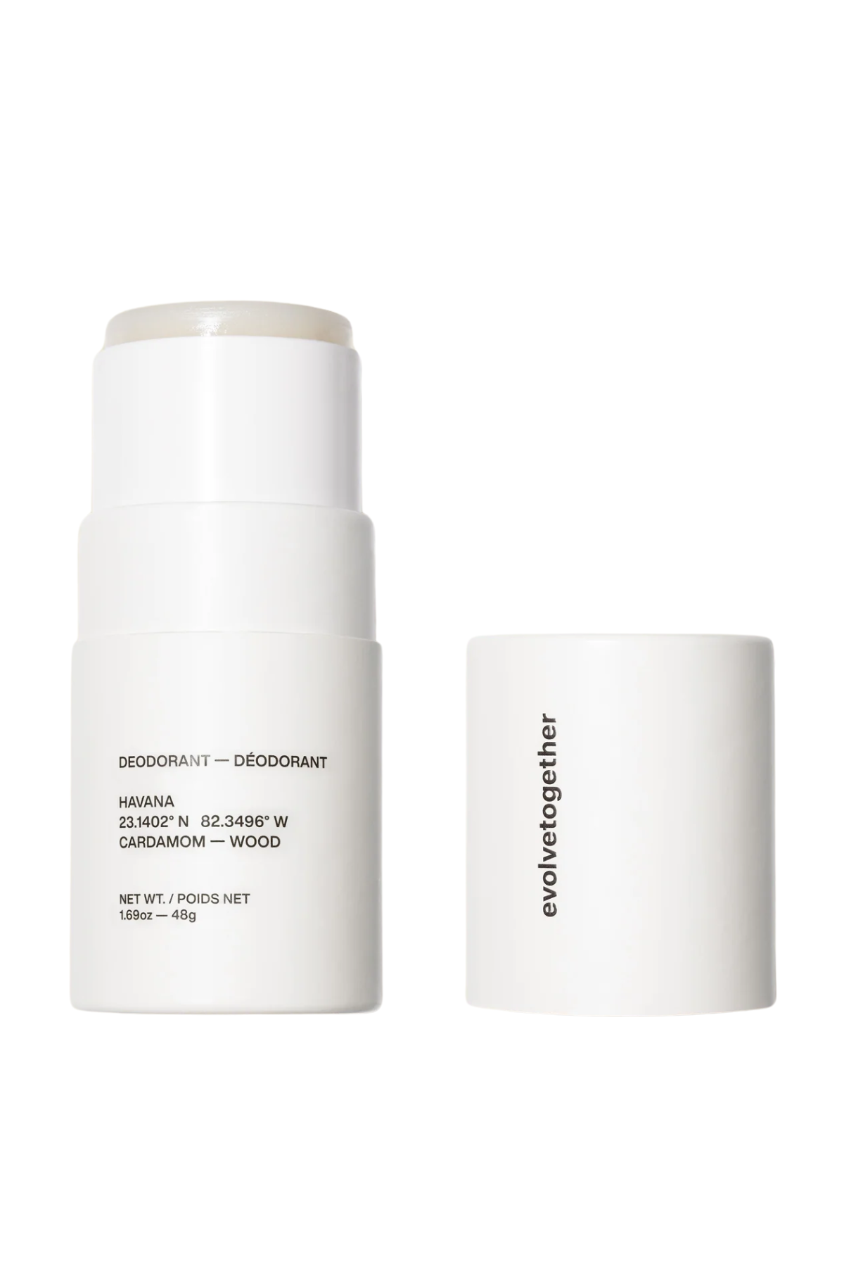 Evolvetogether, one of the best women's deodorants, set against white background.
