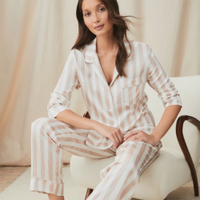 The White Company Silk Stripe Pyjama Set in Vintage Pink, was £198, now ££158.40 | The White Company