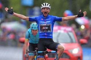 Giulio Ciccone wins in Ponte di Legno on the Giro d'Italia.