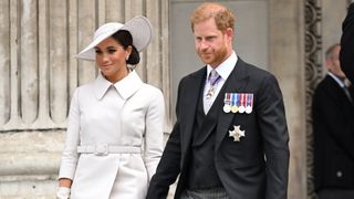 Meghan, Duchess of Sussex and Prince Harry, Duke of Sussex attend the National Service of Thanksgiving