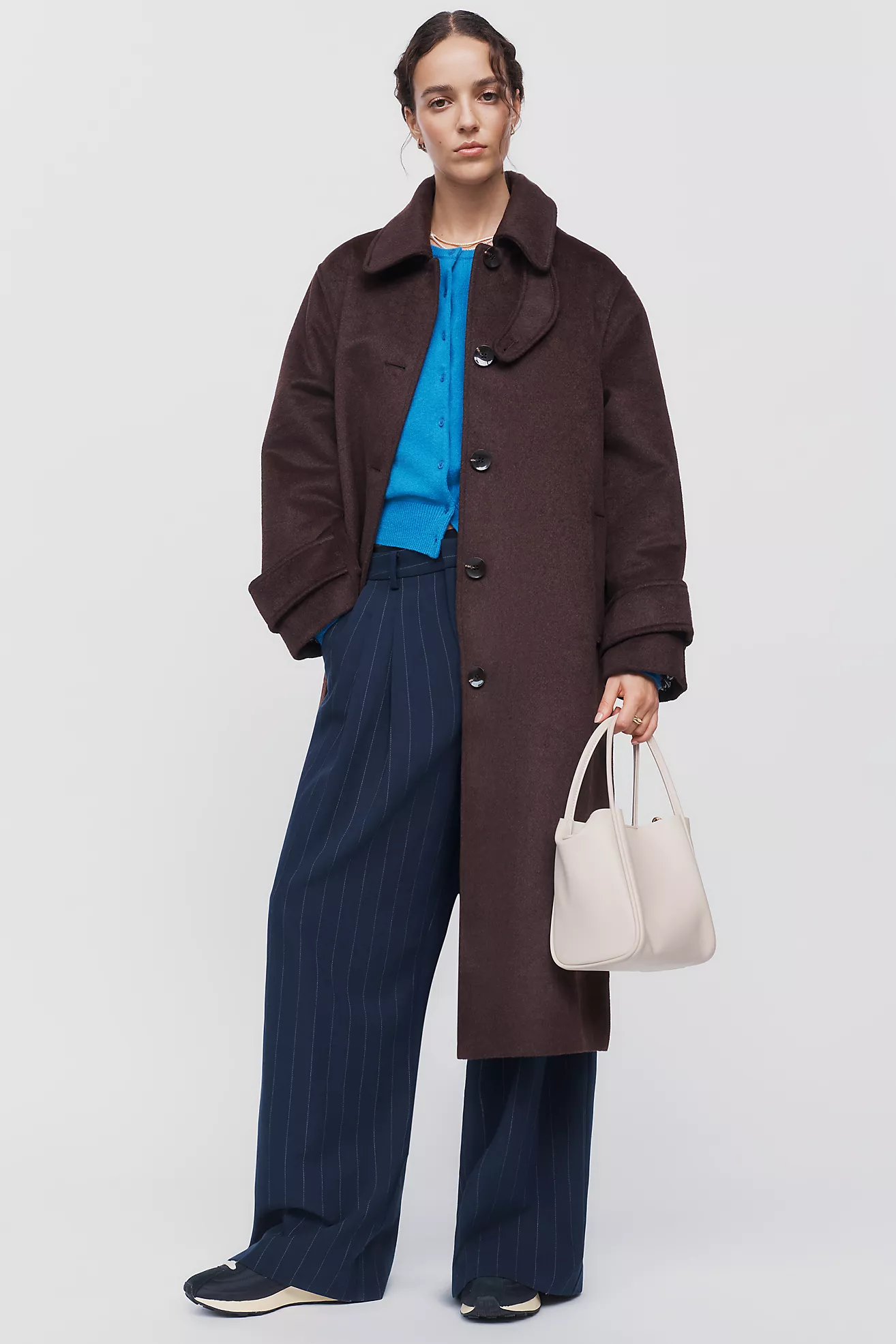 Maeve Wool Blend Balmacaan Coat