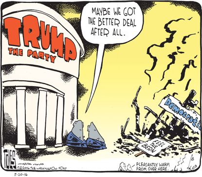 Political cartoon U.S. GOP DNC 2016