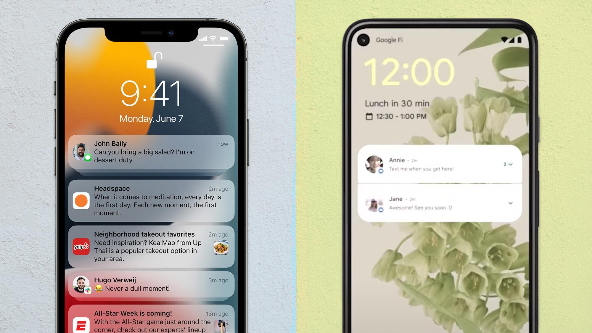 ios 15 versus Android 12