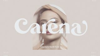 Carena written across model's face