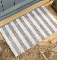 Cox &amp; Cox Grey &amp; White Stripe Doormat