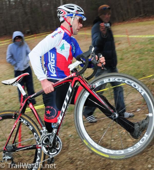 Justin Lindine (Bikereg) heading up the horse jump