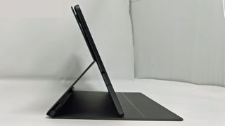 The Samsung Galaxy Tab S6 Lite from the side.