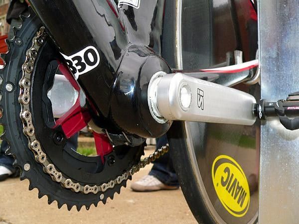 Cannondale's BB30 oversized bottom bracket shell houses its integrated crankset.