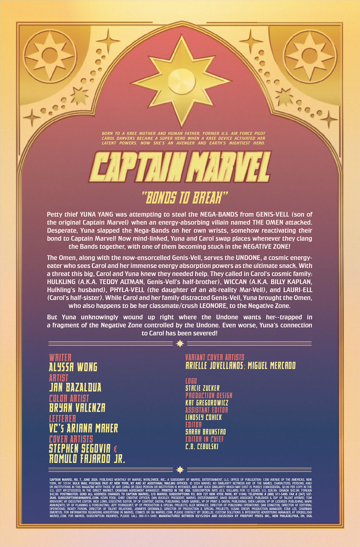 Captain Marvel #7 interior art