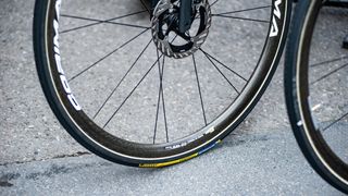 Corima carbon wheel and Michelin tubular tyres
