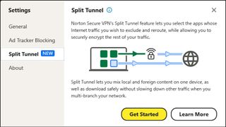 Norton Secure VPN Split Tunneling