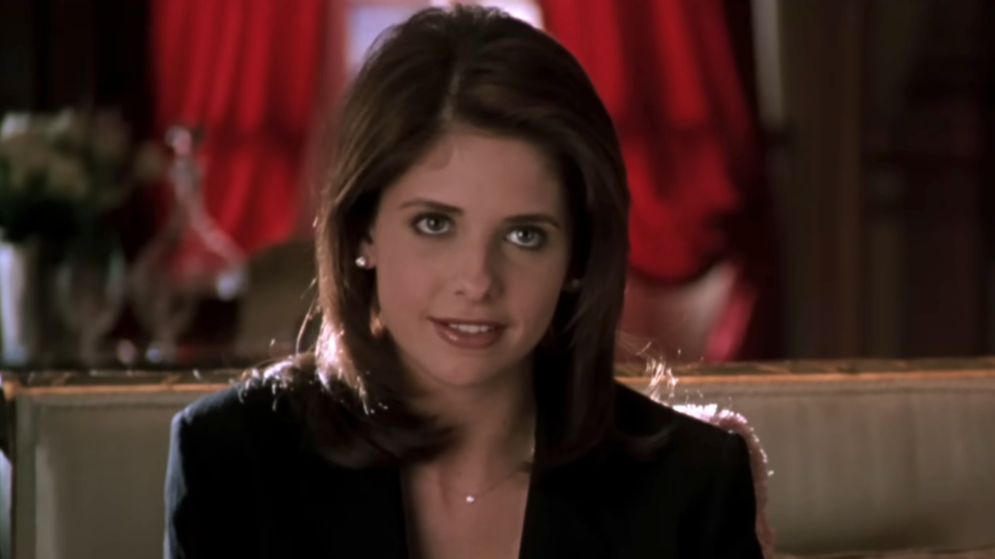 Sarah Michelle Gellar in close up in Cruel Intentions