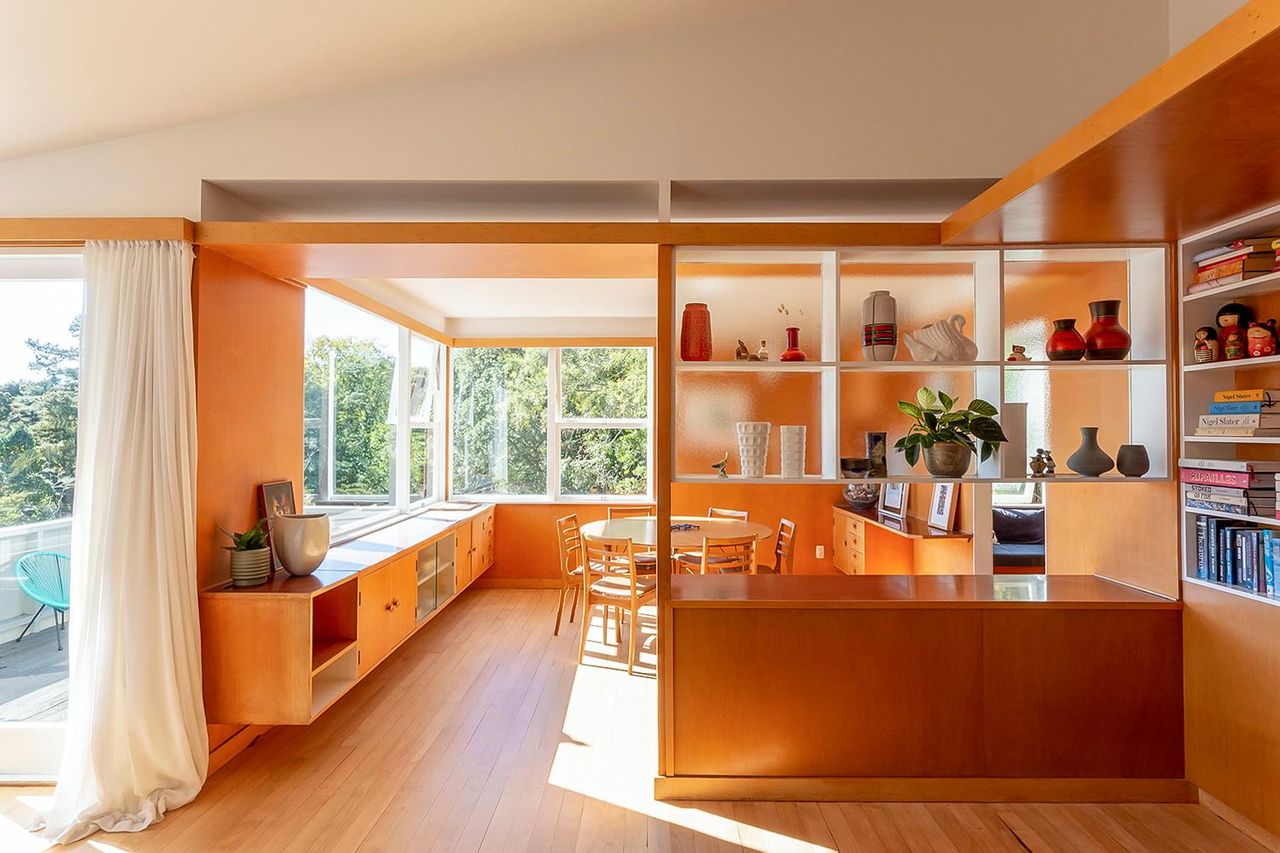 Bright, modernist home interior, from the book, Henry Kulka, by Giles Reid and Mary Gaudin