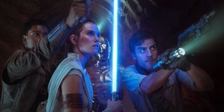 John Boyega, Daisy Ridley and Oscar Isaac in Star Wars: The Rise of Skywalker
