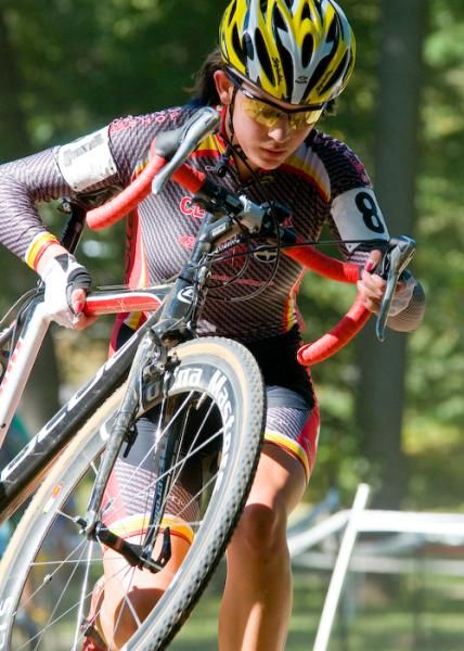 U23 rider, Katherine Schumacher (Guy's Racing) is all business.