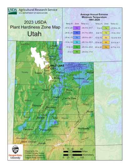 USDA Plant Hardiness Zone Map For Utah | Gardening Know How