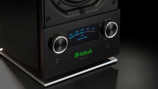 McIntosh RS150's iconic Blue Dial, closeup