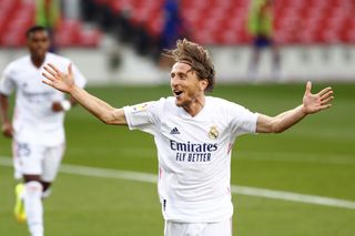 Luka Modric came off the bench to score Real Madrid's third goal late on