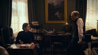 Hailee Steinfeld and Toby Huss in Dickinson