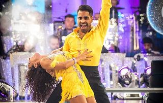 Strictly Come Dancing S16 e4 - shows Janette Manrara with celebrity contestant Dr Ranj Singh