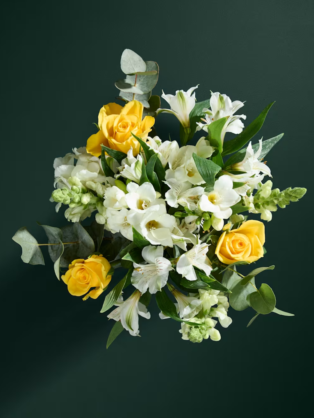 An arrangement of fresh yellow and white flowers from M&amp;amp;S