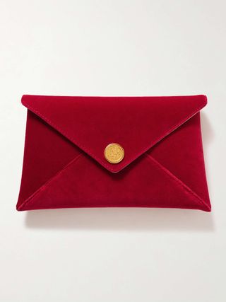 Medallion Velvet Clutch