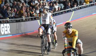 Stefan Bötticher wins the keirin on round 3 of the UCI Track Champions League in London