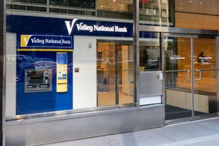 outside of Valley National Bank branch location location on Park Avenue in New York City