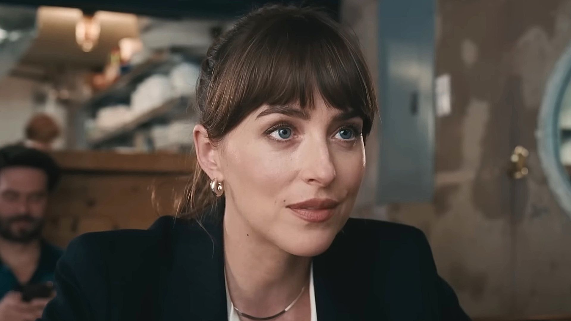 Dakota Johnson is shown in Materialists.