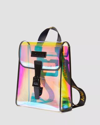 An iridescent backpack by Dr. Martens