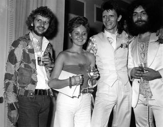 Ringo Starr, Lulu, David Bowie and Edgar Broughton at the Ziggy Stardust retirement party held at the Cafe Royal