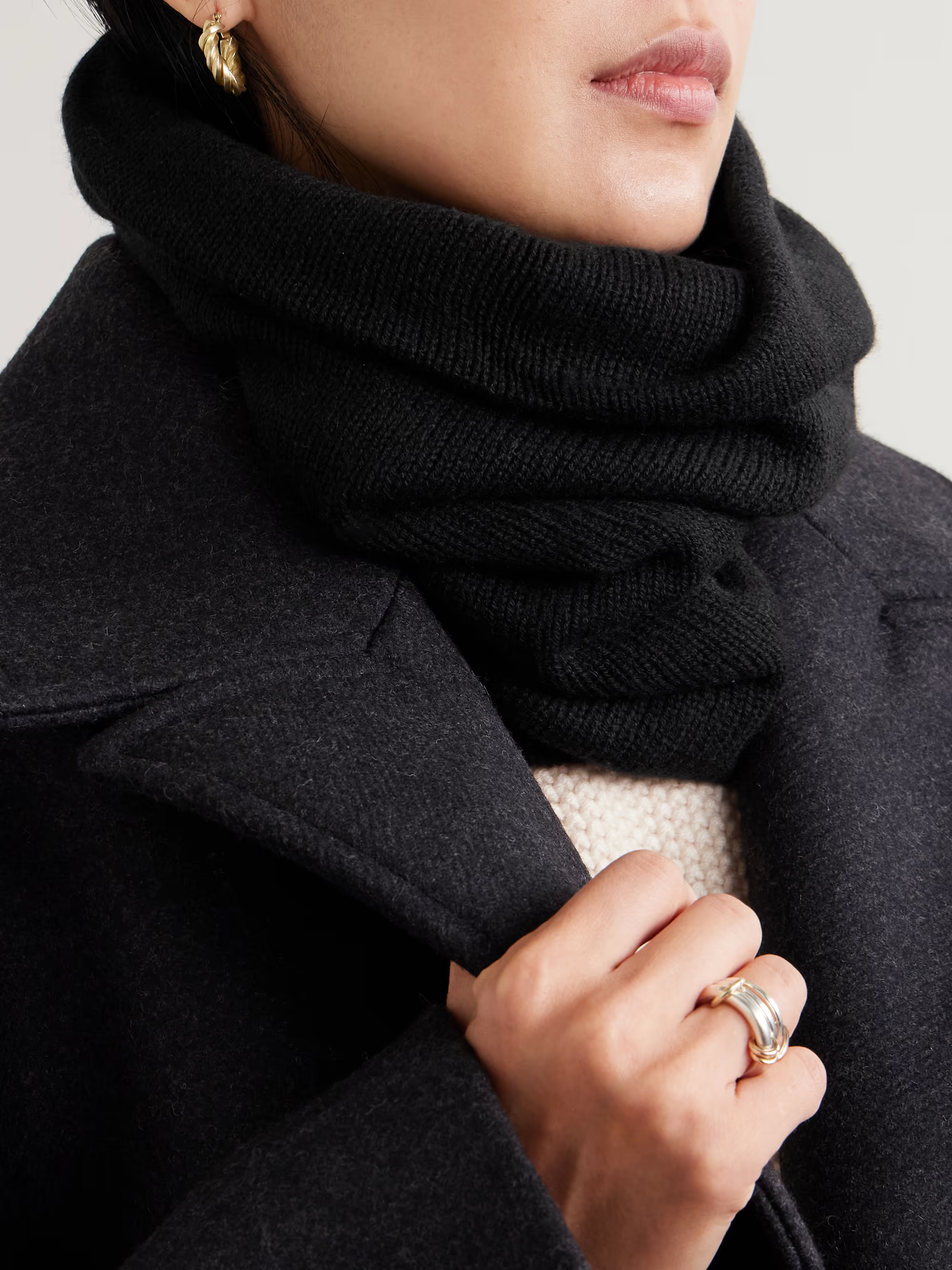 Johnstons of Elgin, Ribbed Cashhmere Snood