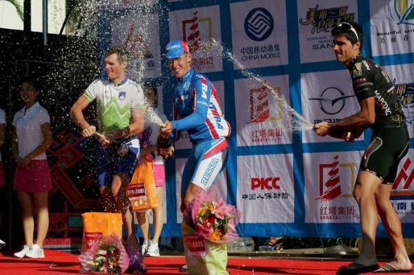 The place getters enjoying the podium.